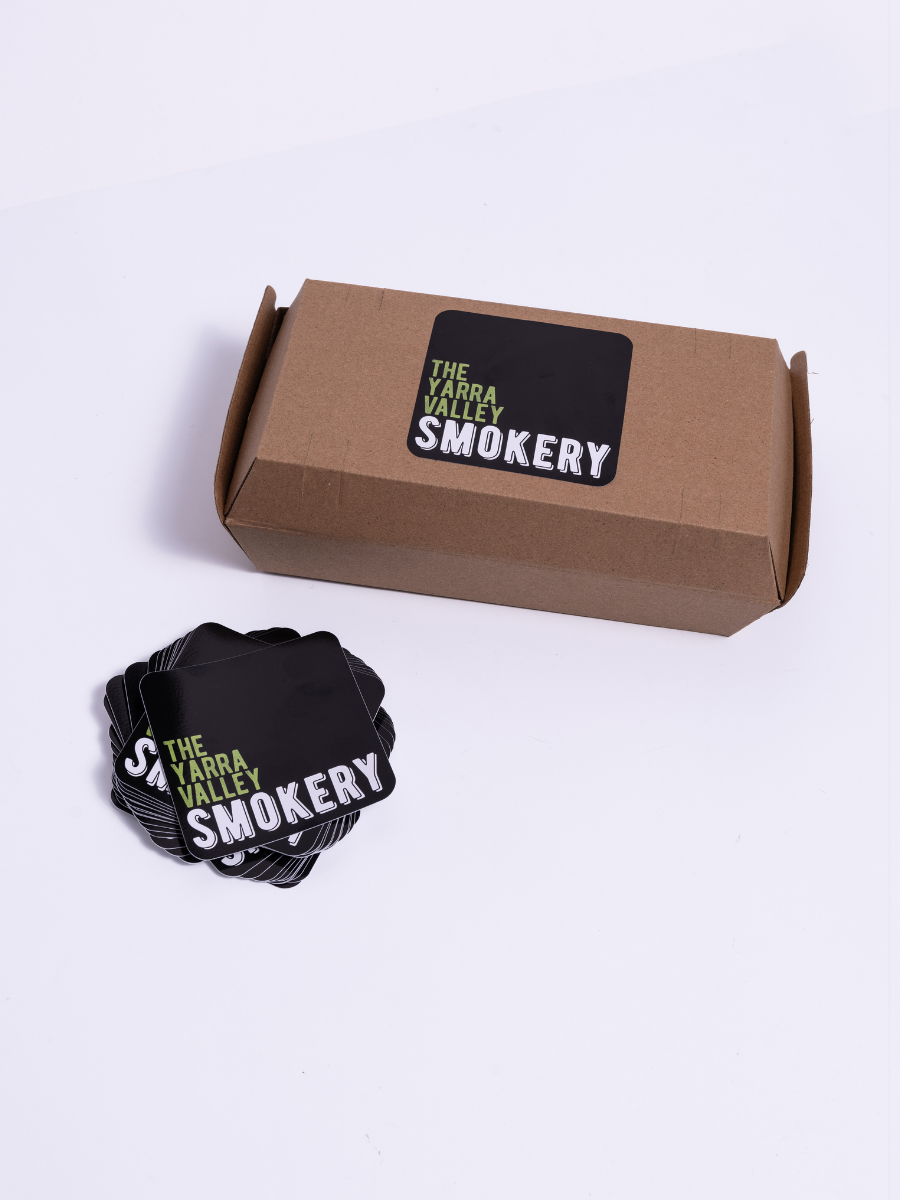 Custom Square Stickers - Premium Laminated White Vinyl