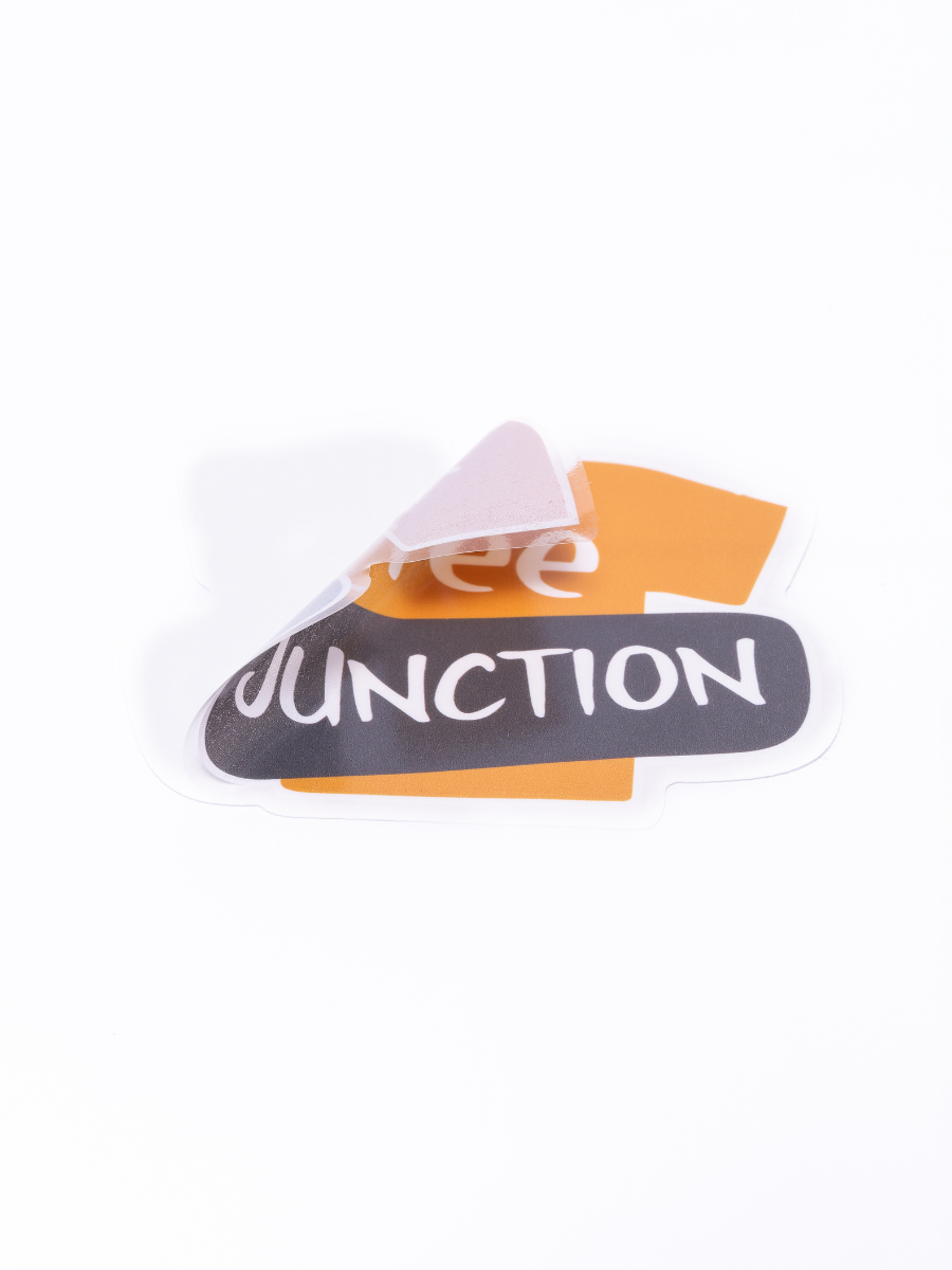 Custom Die Cut Stickers - Clear with White Ink
