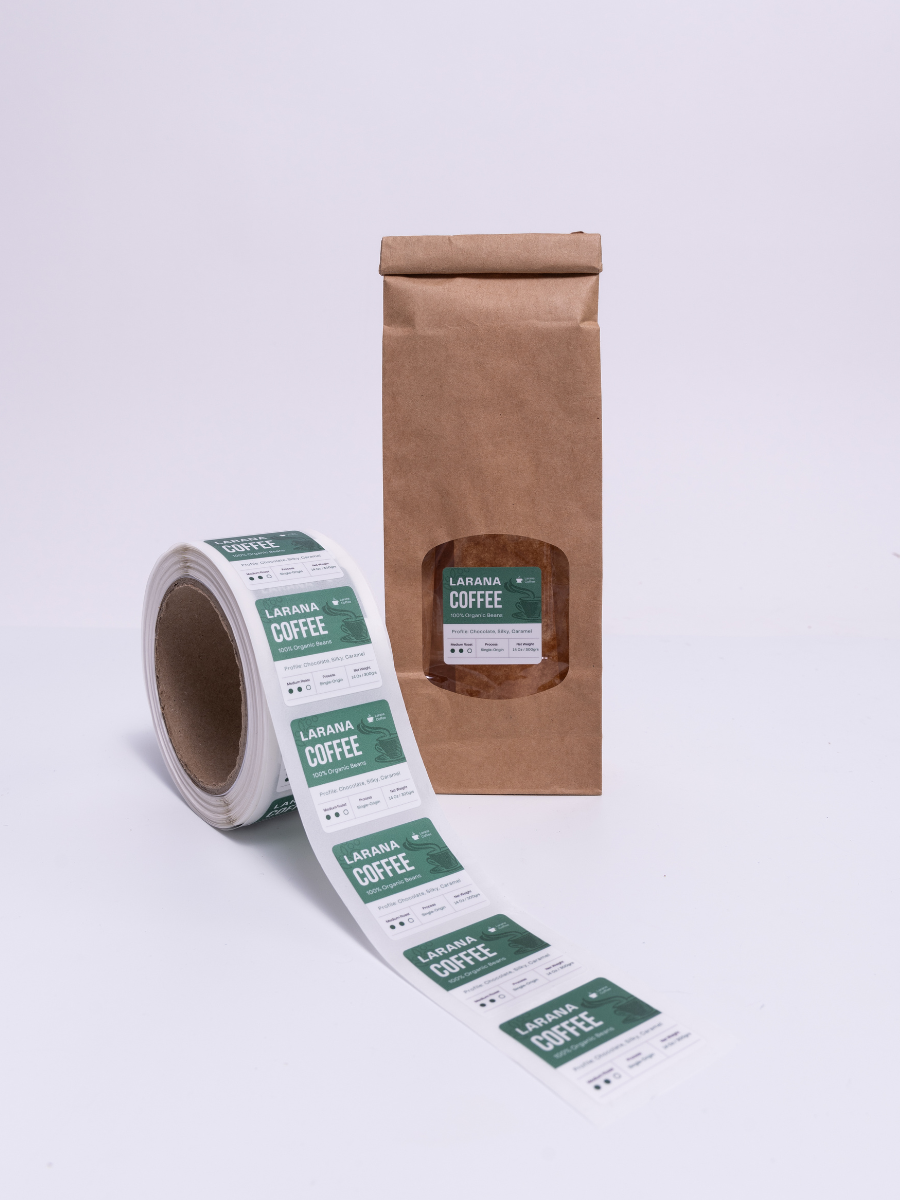 Square Roll Labels - Laminated Synthetic