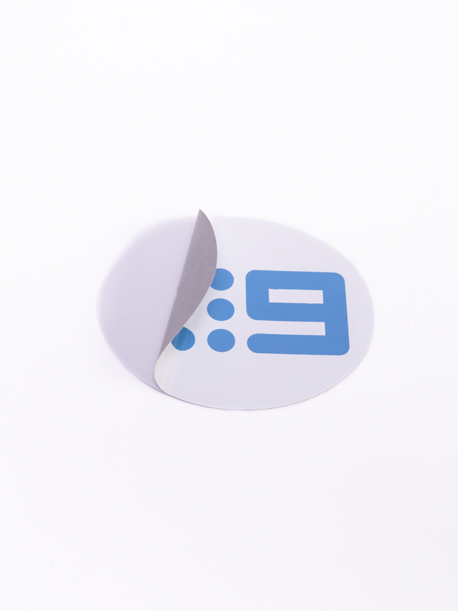 Custom Oval Stickers - Promotional White Vinyl