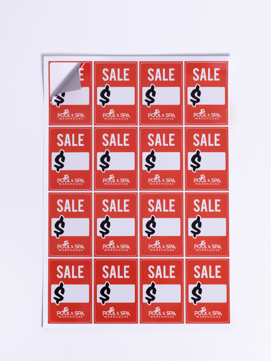 Rectangle Sheet Labels - Promotional White Vinyl