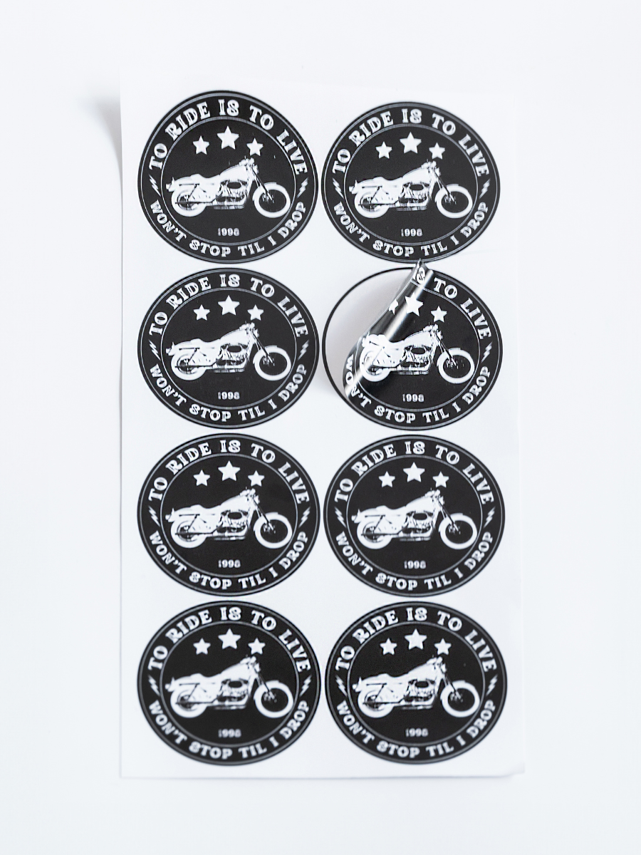 Circle Sheet Labels - Promotional Laminated White Vinyl