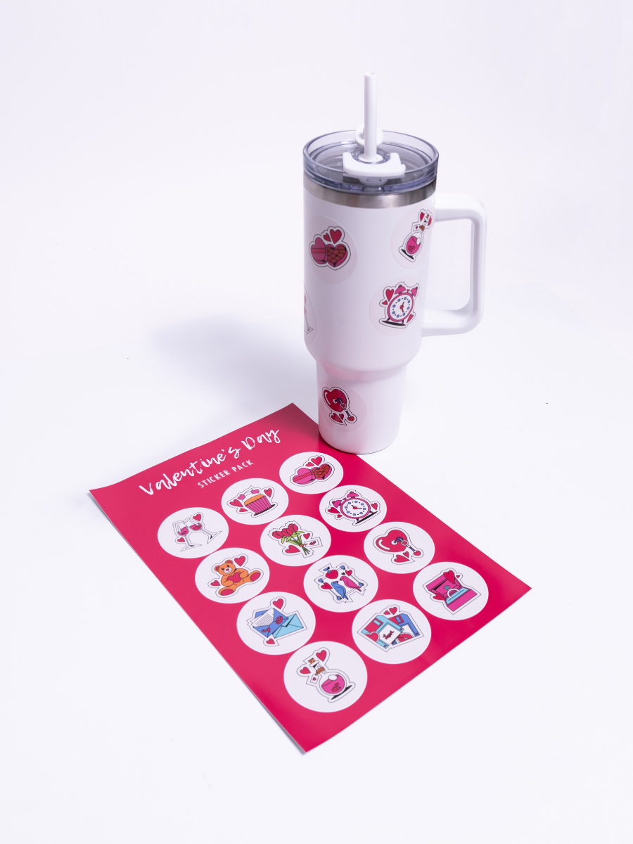 Custom Sticker Sheets - Promotional Laminated White Vinyl