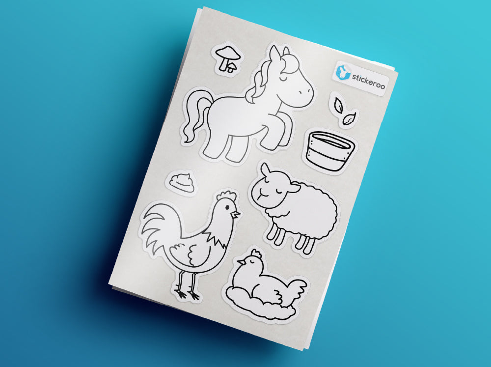 Farm Animals DIY Stickers