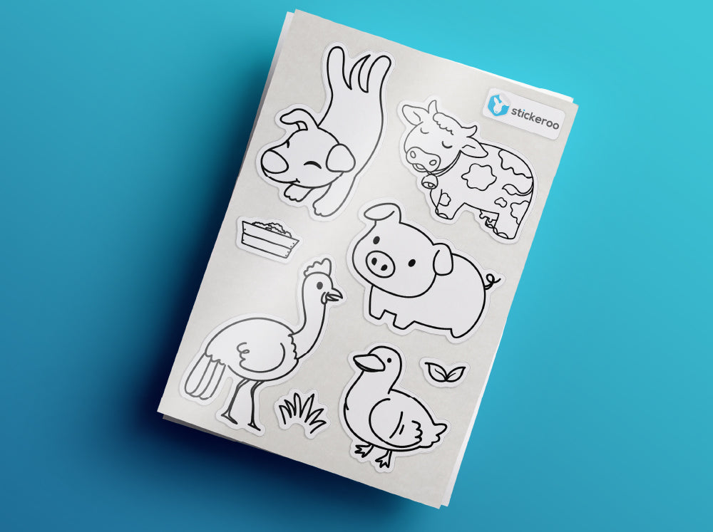 Farm Animals DIY Stickers