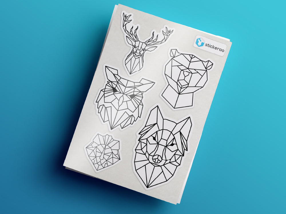 Geometric Animals DIY Stickers