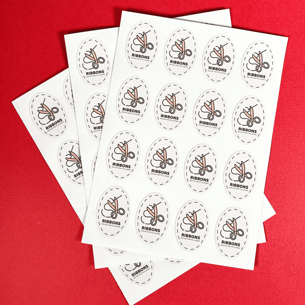 Craft business logo oval labels