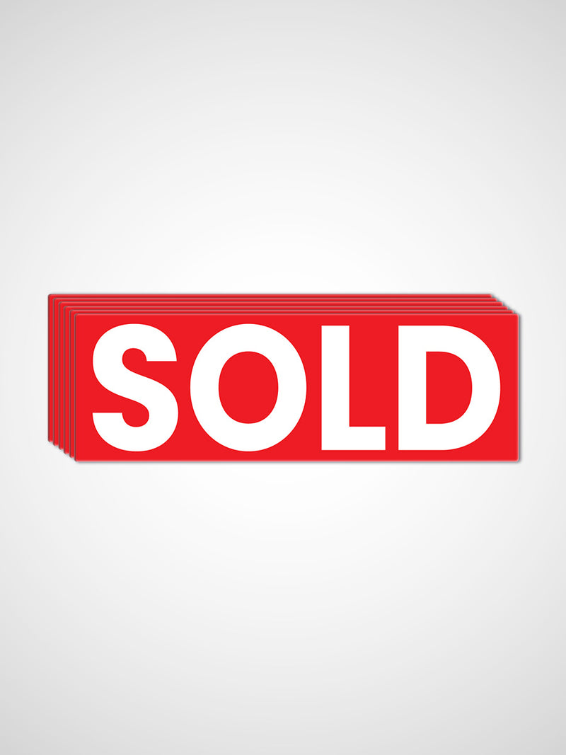 Rectangle SOLD Stickers for Real Estate