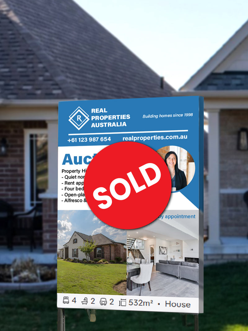Circle SOLD Stickers for Real Estate