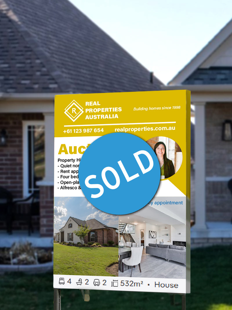 Circle SOLD Stickers for Real Estate