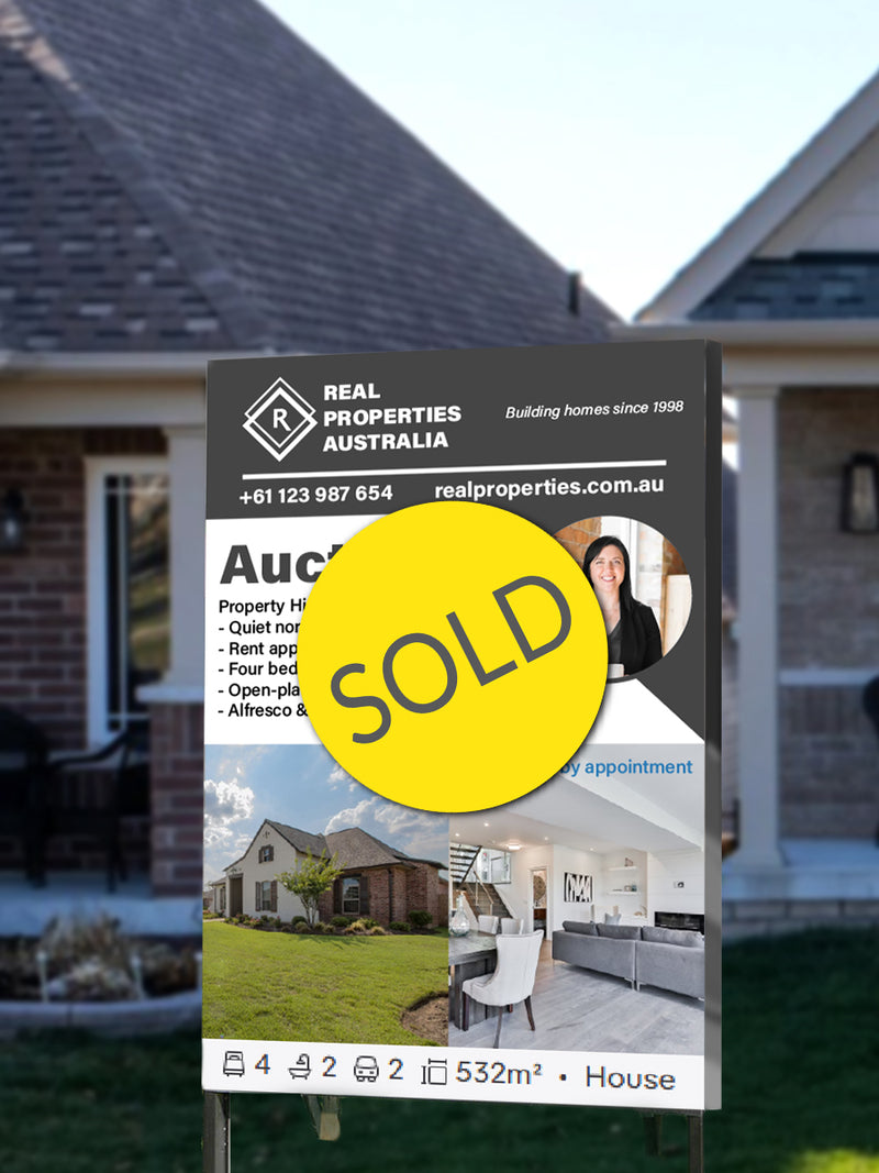 Circle SOLD Stickers for Real Estate