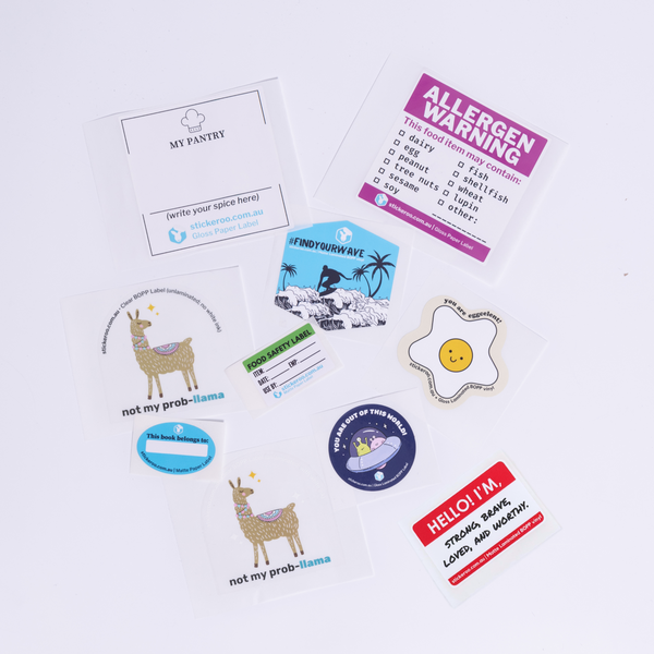 Sampler Pack Label Roll Labels Sample Pack - Stickeroo