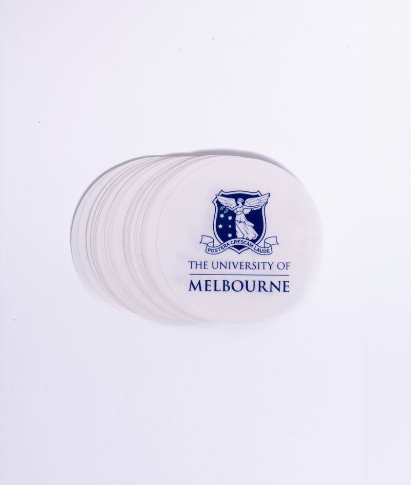 Custom Circle Stickers - Clear with White Ink