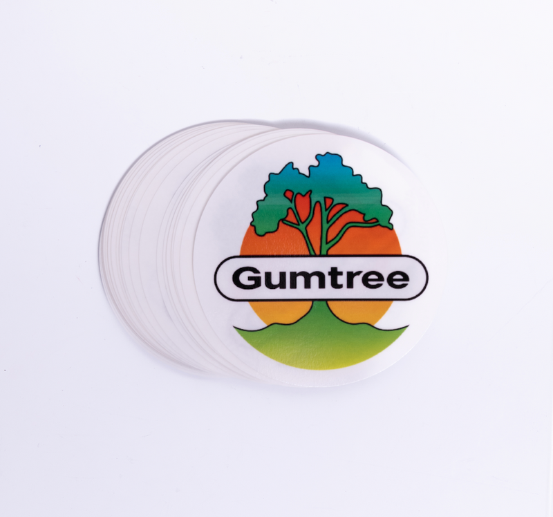 Custom Circle Stickers - Clear with White Ink