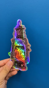 Custom design holographic sticker video