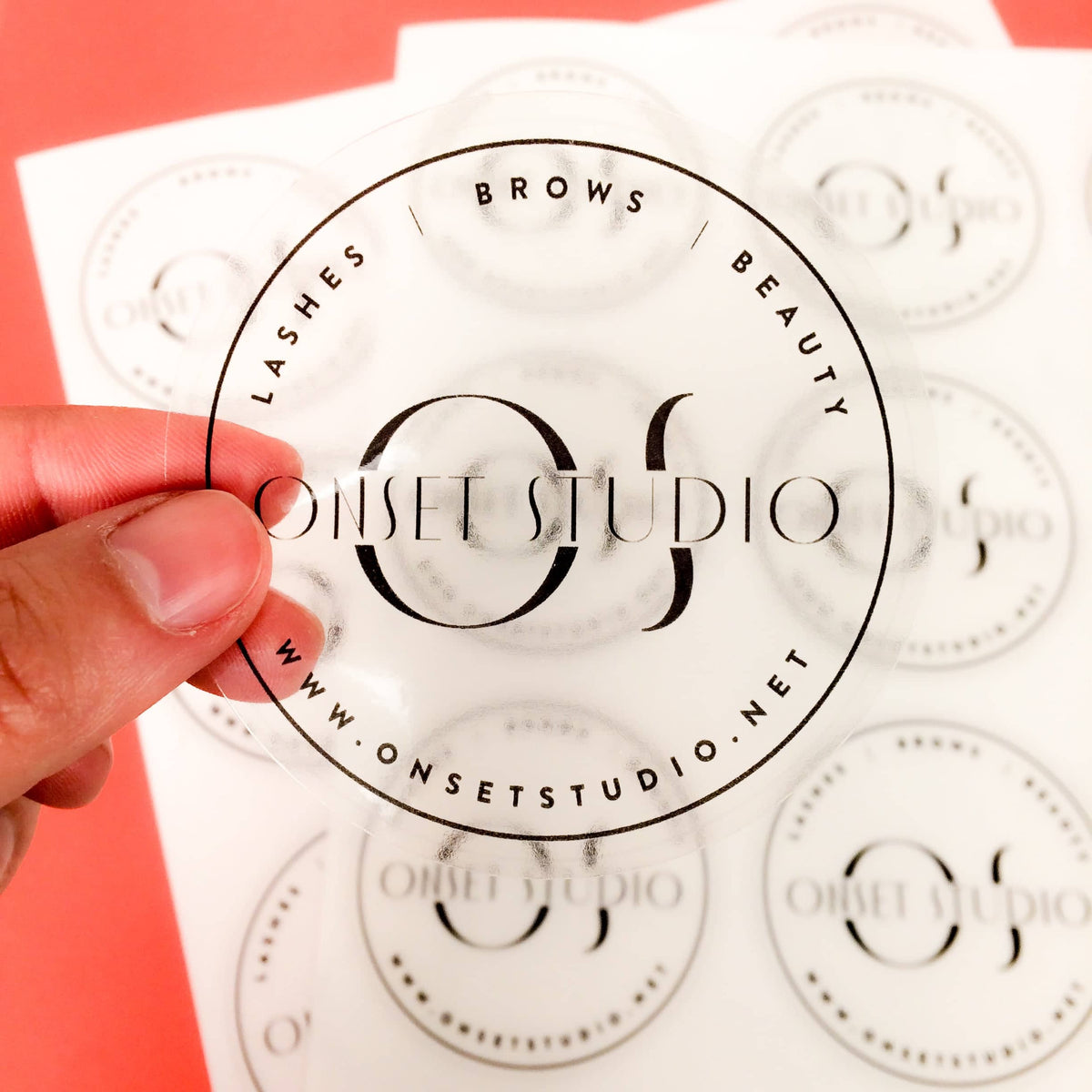 Clear Sticker Sheet Labels