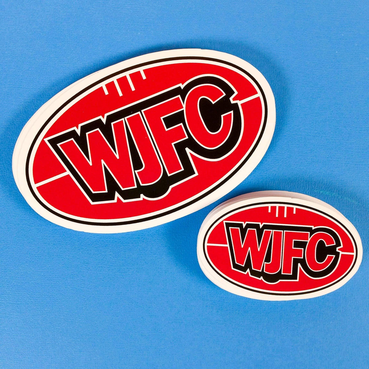 Print custom stickers to promote your local footy club