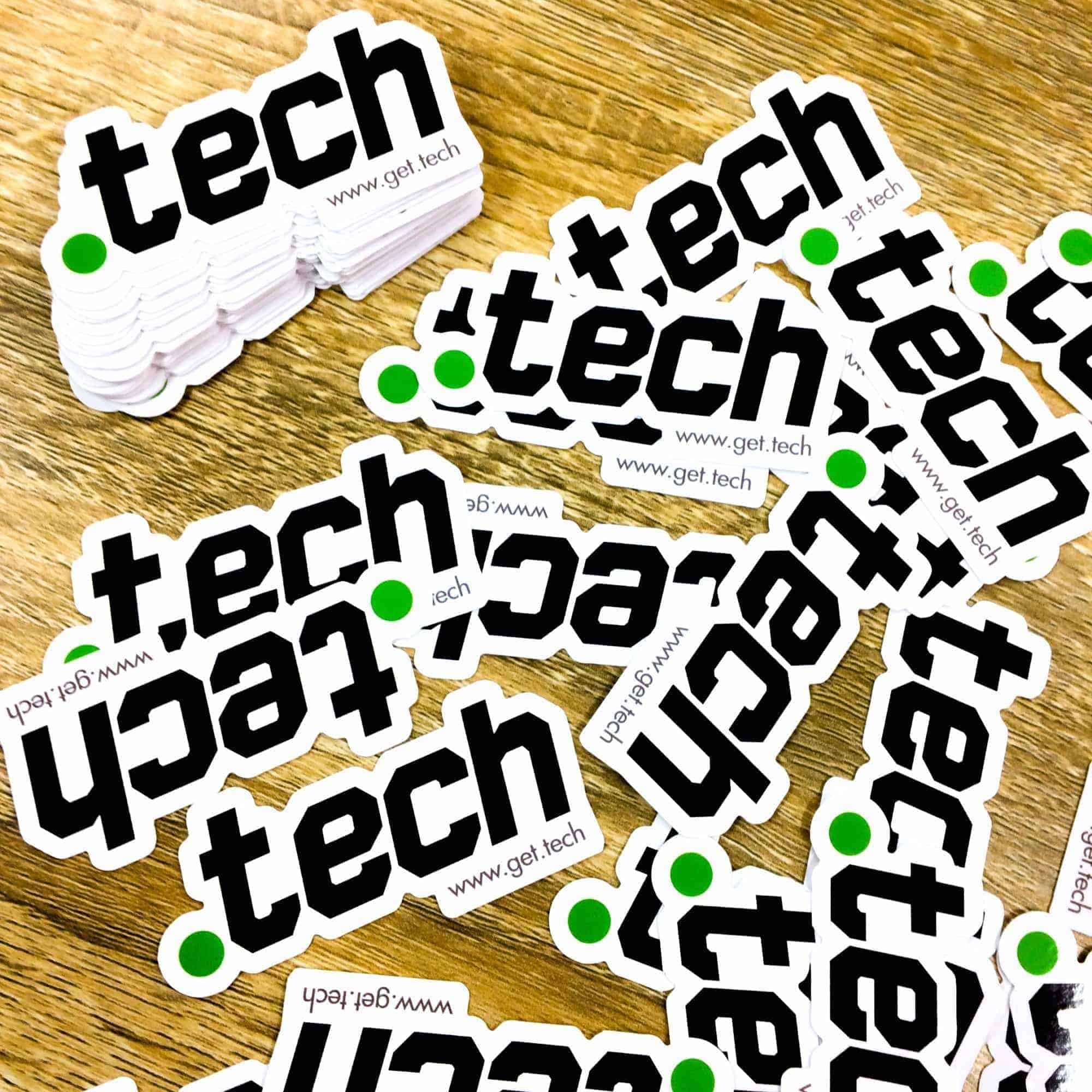 Custom shaped die-cut stickers are perfect for sticking onto laptops