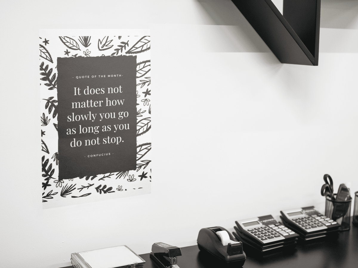 Inspiring quote large wall sticker.